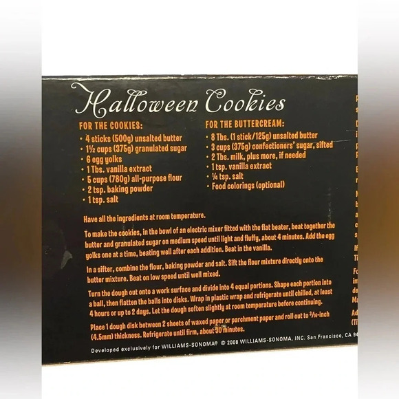 NIB Williams Sonoma Halloween Stamped Cookie Cutters- Set of 4 - Picture 4 of 6